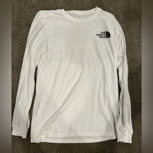 White North Face Long Sleeve Shirt